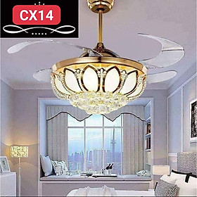 Mua QUẠT TRẦN CÁNH CỤP XÒE 3 CHẾ ĐỘ ĐÈN LED VÀ 3 TỐC ĐỘ GIÓ CÔNG SUẤT 90W TRANG TRÍ PHÒNG KHÁCH   PHÒNG NGỦ