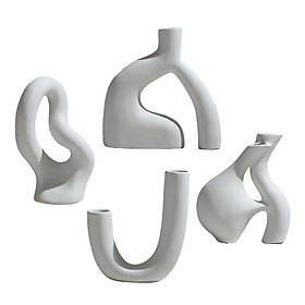 4pcs Elegant Ceramic Vase Simplest Decorative Studio Decoration