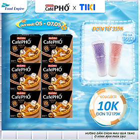 Combo 6 Hộp cà phê Phố sữa đá GOLD - MacCoffee (hộp 10 gói x 28g)