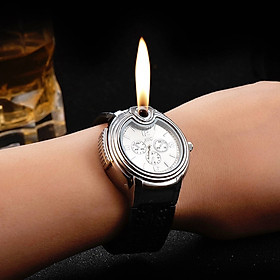 Mua Hột quẹt bật lửa đồng hồ đeo tay 2in1 dây silicon - (xài gas)