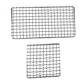 Grill Mat Set of 2 - Non Stick BBQ Grill Mesh Mats, Reusable, Easy to Clean, Suitable for Charcoal Electrical and Gas Grilling