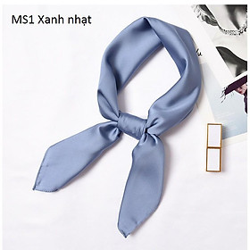 Khăn lụa vuông trơn quàng cổ size 70x70cm