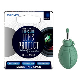 Combo Kính Lọc Filter Marumi Fit & Slim Lens Protect 43mm + Bóng Thổi Bụi - Hàng Nhập Khẩu