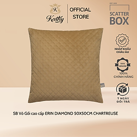 Scatter Box Vỏ gối cao cấp nhập khẩu Ireland Anh Quốc ERIN DIAMOND Màu Vàng kích thước 50X50CM Phong cách Hiện đại