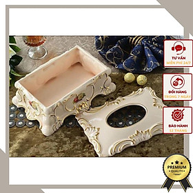 Mua Hộp đựng giấy họa tiết hoa hồng có nắp đóng - mở mang phong cách tân cổ điển sang trọng KG1-A.