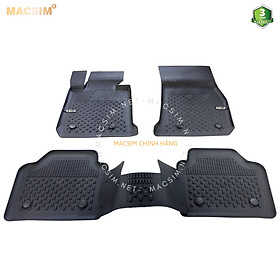Thảm lót sàn ô tô nhựa TPE Silicon BMW 3 series  (F30) 2012- 2019 Black, Beige Nhãn hiệu Macsim