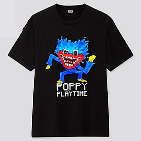 Áo Thun Trẻ Em Tay Ngắn In Poppy Playtime Huggy Wuggy Minecraft Vải cotton 3 màu đen trắng đỏ độc đẹp
