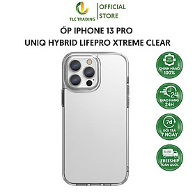 Ốp Lưng dành Cho Iphone 13 Pro UNIQ Hybrid LifePro Xtreme Clear Sang Trọng Mỏng Nhẹ Dễ Tháo Lắp Cầm Nắm - Hàng chính hãng