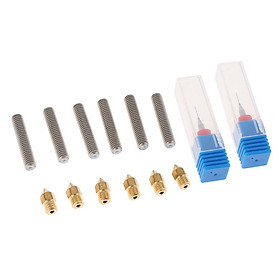 3D Printer Accessories Extruders M6x30mm MK8 Pointed Brass Nozzle Bit 0.4mm