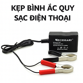 Sạc Điện Thoại Kẹp Bình Ắc Quy Loại Xịn– Bộ Kẹp 3 USB Tự Ngắt Thông Minh, Siêu Bền