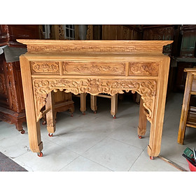Mua Án gian thờ gỗ gõ 1 tầng bàn thờ gia tiên bàn thờ phật ngang 1m27 (0988 587 165)