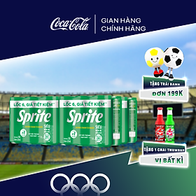 Lốc 24 Lon Nước Giải Khát Có Gas Sprite Vị Chanh 320ml/Lon Coca-Cola Official Store Sale 15.09