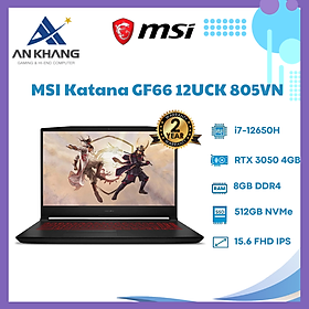 Mua Laptop MSI Katana GF66 12UCK-805VN (Core i7-12650H | 16GB (8GB + 8GB TẶNG) | 512GB | RTX3050 4GB | 15.6 inch FHD 144Hz | Win 11 | Đen) - Hàng Chính Hãng - Bảo Hành 24 Tháng
