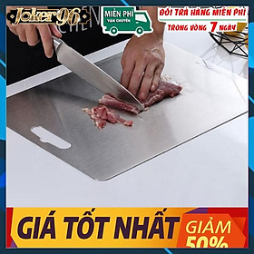 Mua Thớt Inox 304 Cao Cấp Kháng Khuẩn Size 29x20cm - Chống Rỉ Sét - Không Sước Dăm - Không Mùn Gỗ + TẶNG KHĂN LAU Bếp 2 mặt
