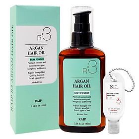 Dầu Dưỡng Tóc RAIP R3 Argan Hair Oil Phục Hồi Tóc Hư Tổn. Tặng Gel Móc Khóa 30ml