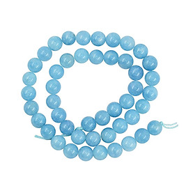 1 Strand of 15inch Natural Blue Jade Loose Gemstone Round Bead for Jewelry Making DIY Bracelets Necklaces Earring 6mm/8mm/10mm