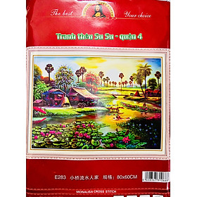Mua Tranh thêu kín cảnh đồng quê E283  kích thước 60 x 80 cm
