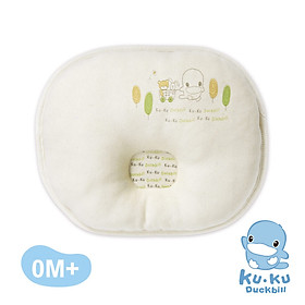 GỐI LÕM CHỐNG BẸP ĐẦU CHO BÉ TỪ SƠ SINH BẰNG VẢI ORGANIC KUKU KU2052 - SIZE 23x28 CM