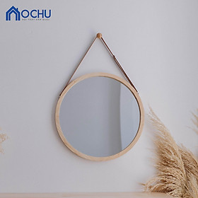 Gương Tròn Treo Tường Khung Gỗ OCHU - Mirror Circle 50