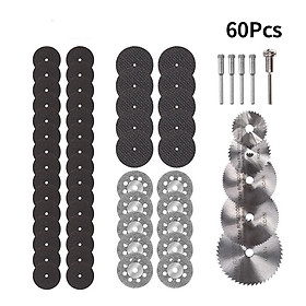 60Pcs Diamond Cutting Wheels Set Replacement for Dremel Rotary Tool Die Grinder Metal Cut Off Disc