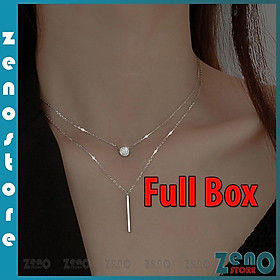 Dây chuyền 2 tầng, chocker sành điệu DC13, chất liệu titan không đen gỉ