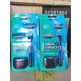 Dao Cạo Râu Gillette Mach3+ New (1 Cán + 2 Lưỡi)