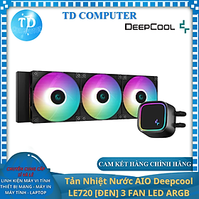 Tản Nhiệt Nước AIO Deepcool LE720 [ĐEN] 3 FAN LED ARGB - Hàng chính hãng Viễn Sơn phân phối