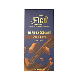 Socola đen 85% cacao ít đường, giảm cân 50g Figo