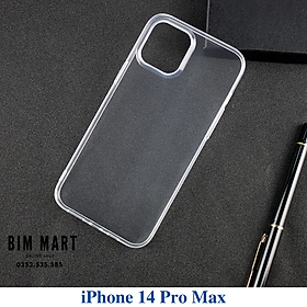 Ốp lưng dành cho iPhone 14 Pro Max silicon dẻo trong suốt cao cấp A+