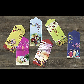 COMBO 120 CHIẾC LÌ XÌ GIẤY OFFSET NHẬT CHỦ ĐỀ TRUYỀN THỐNG (MẪU THIẾT KẾ) LX01