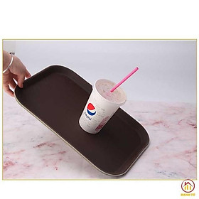 Mua Khay chữ Nhật trống trơn trượt khay bưng bê quán ba cao cấp 4 cỡ