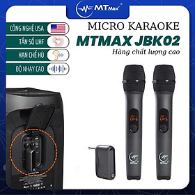 Mua Micro Không Dây MTMAX JBK02 WIRELESS Chính Hãng  Chất Âm Ngọt Ngào Bay Bổng  Độ Nhạy Cao  Bắt Âm Cực Chuẩn  Chống Hú Rít  Hỗ Trợ Giọng Hát Tối Đa  Dễ Dàng Phối Ghép Với Nhiều Thiết Bị hàng chính hãng