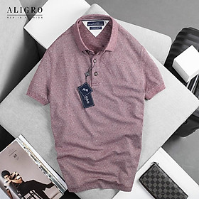 Áo phông nam dệt Aligro ALGPLO45 màu bã trầu