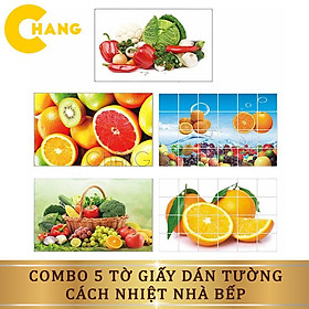 Combo 5 Giấy Dán Tường Cách Nhiệt, Chống Dầu Mỡ Cho Nhà Bếp