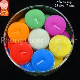 Nến viên bơ TEALING sáp trà 4 giờ 28 nến (07 màu)
