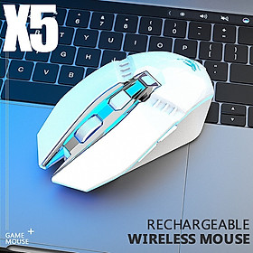 Chuột Không Dây X5 - Bluetooth 5.0 - Wireless USB 2.4g đa kết nối - Pin sạc - chống ồn cho Laptop pc hàng nhập khẩu