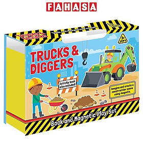 Trucks & Diggers - Book & Magnetic Play Set