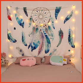 Mua Tranh vải treo tường trang trí phòng ngủ  thảm treo tường decor hàng đẹp (150x130cm  TẶNG móc treo)