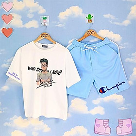 Set đồ bộ Quần Shorts Lửng Kẻ 3 Sọc Quần Ulzzang Ống Rộng Quần Đùi Kẻ Sọc
