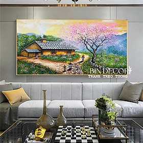 Mua (HCM) Tranh treo tường tráng gương núi rừng Tây Bắc 1 kèm đinh treo chuyên dụng