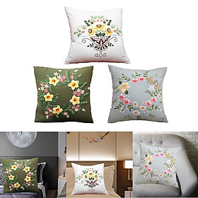 3Pieces Embroidery Pillow Covers Kit Cushion Cover Pillow Case Kit Cross Stitch Kits for Beginners