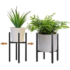 Chân Giá Kệ Đỡ Đôn Chậu Hoa Cây Cảnh Bằng Sắt màu Đen, Sơn tĩnh điện cao cấp chống rỉ. Đa năng + điều Chỉnh Mở Rộng từ 24-35 cm