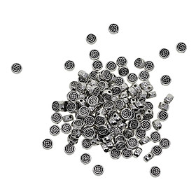 100 Pcs Tibetan Silver Heart Spacer Beads Jewelry Finding Making Craft