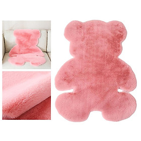 Soft Area Rug,Non Slip Shaggy Carpet Bear Shape Mats for Bedroom Floor Sofa Grey