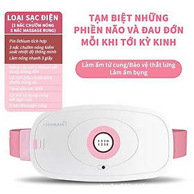 Đai chườm nóng sưởi ấm bụng,đai massage bụng 2in1 làm nóng giúp giảm đau