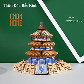 Mô hình lắp ráp gỗ 3D chùa Thiếu Lâm Tự nổi tiếng Trung Hoa đồ chơi DIY sáng tạo cho bé mô hình lắp ghép gỗ kiến trúc thế giới