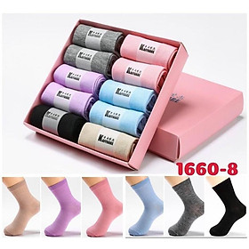 Combo 10 đôi tất nữ nano sợi tre cổ ngắn, vớ cổ ngắn nữ khử mùi hôi chân KAFFDARE, tất nữ kháng khuẩn, tất nữ thoáng khí