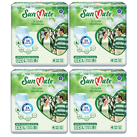 Combo 4 Tã Quần Người Lớn SunMate Mềm Mại