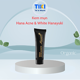 Kem Mụn Thâm Hana Acne & White Hanayuki Chính Hãng Kem Xóa Mụn Mờ Thâm Dưỡng Ẩm Trắng Da 25g