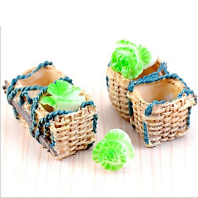 Mua KHO-HN * Mô hình giỏ mây trang trí tiểu cảnh phong cách nông thôn  DIY